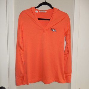 Denver Broncos Cutter & Buck Embrodiered Broncos Logo Chelan Hoodie, Small